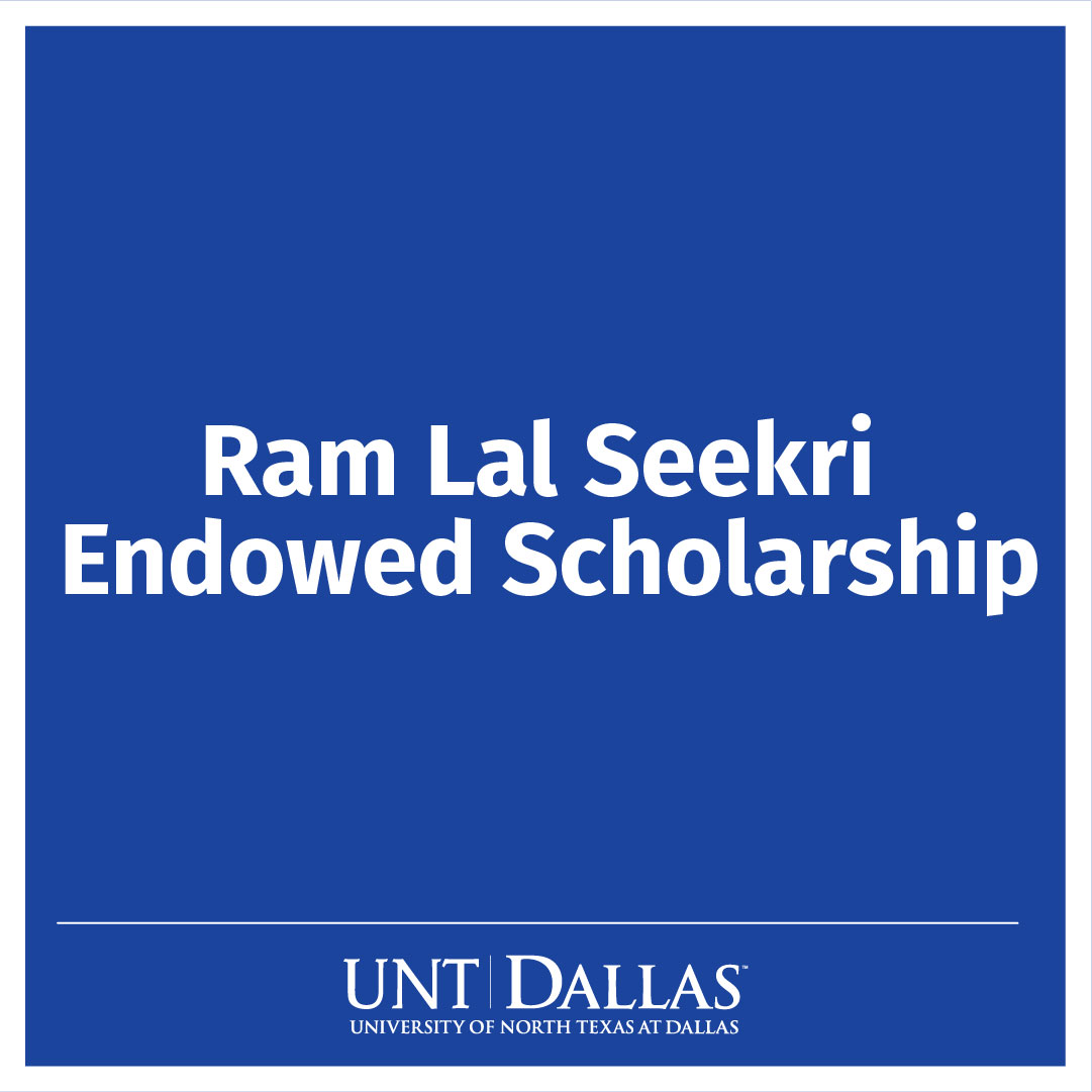 Ram Lal Seekri Endowed Scholarship
