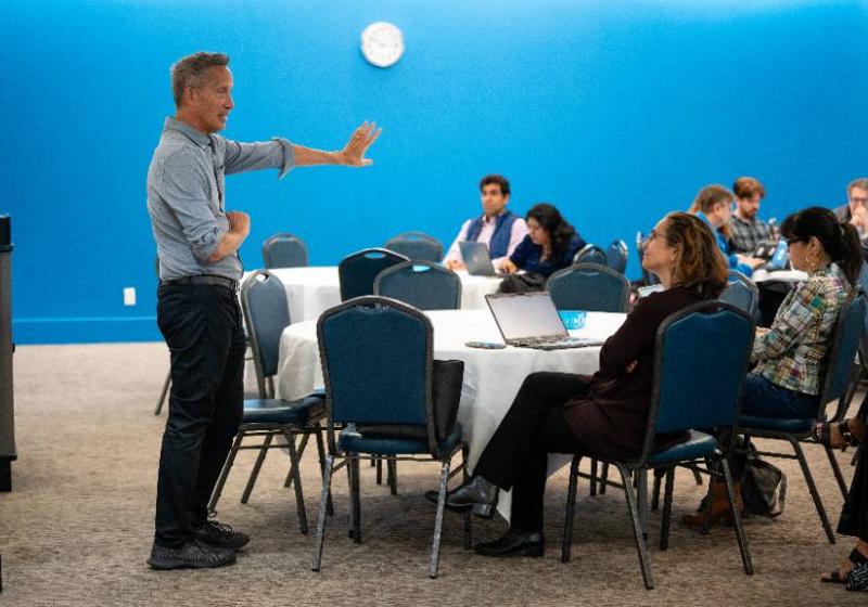 Dr. Jose Bowen Leads an AI Workshop for Faculty and Staff