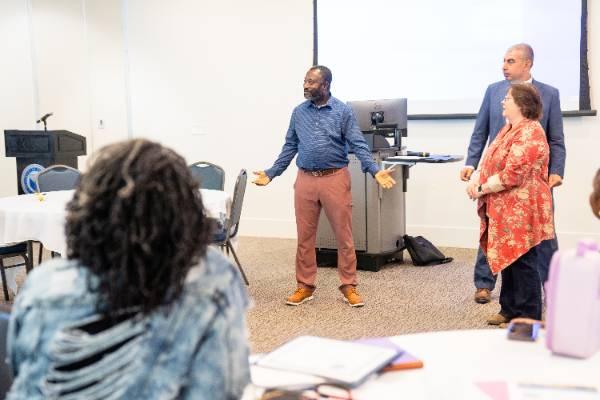 Dr. James Agbodzakey Speaks About SERCH with UNT Dallas Colleagues