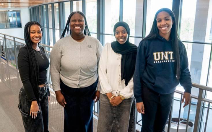The Global Challenge Foursome: (from Left to Right): Rachel Defega, Sessimina McGee, Halima Abdul-Rauf and Madison Davis