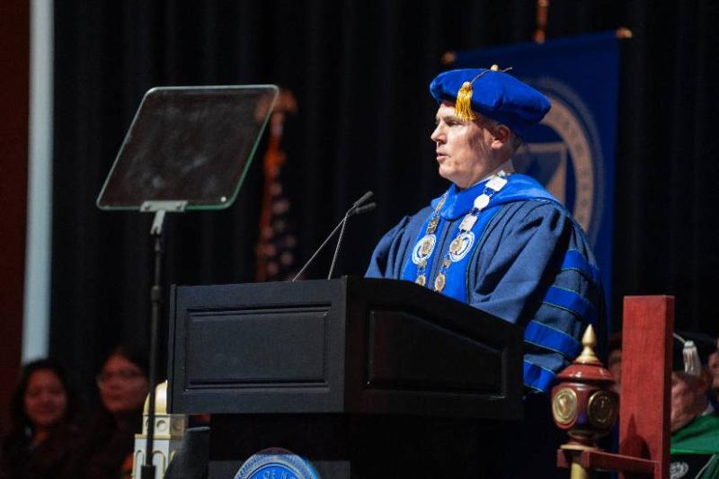 President Warren von Eschenbach Explains His Vision for the University During His Investiture Ceremony on May 1, 2026