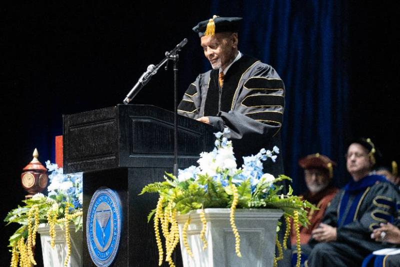 Roland Glynn Parrish Speaks to Graduates at UNT Dallas Commencement Ceremonies on May 12, 2026