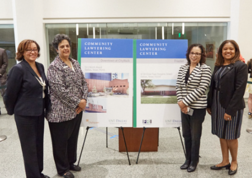 UNT Dallas Faculty and Staff, Including Prof. Cheryl B. Wattley (second from left) at the 2016 Opening of the Community Lawyering Centers