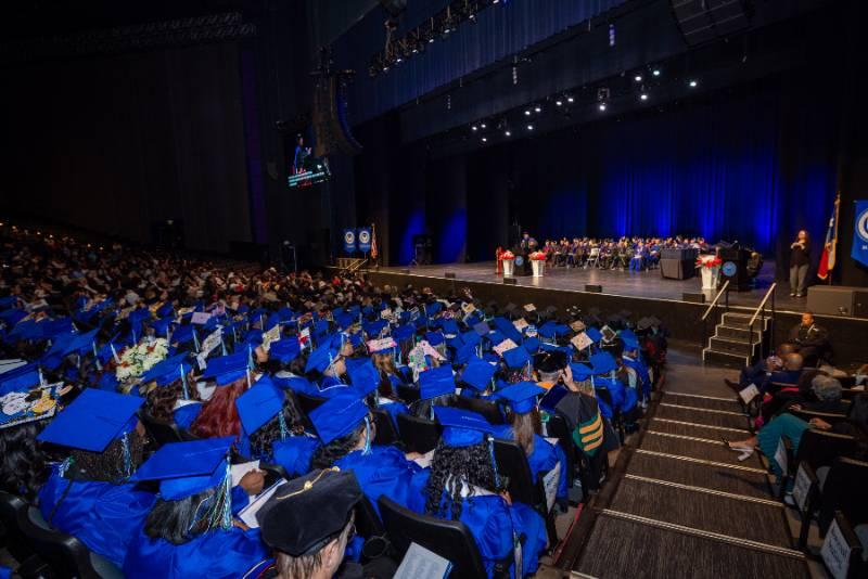 Hundreds of Graduates at a UNT Dallas Commencement Ceremony