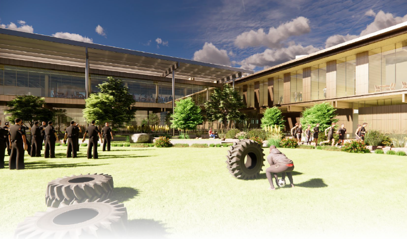 An Outdoor Yard for Physical Training of Police Recruits at the LETC