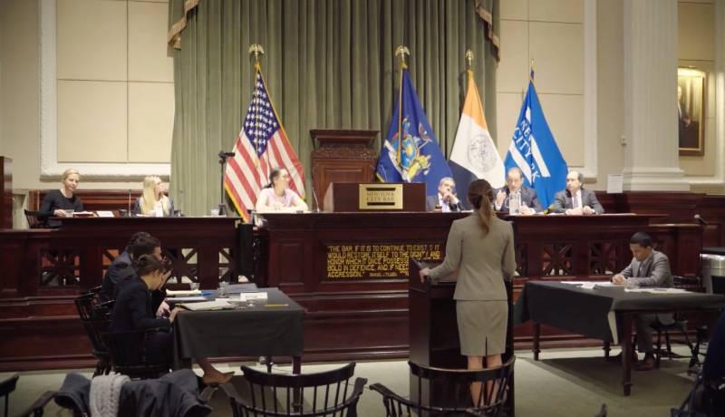 The Courtroom Where Law School Teams Make Arguments in the National Moot Court Competition