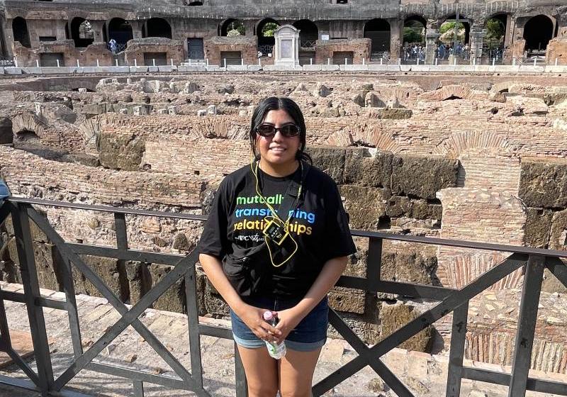 UNT Dallas Senior Pricila Fuentes at The Colosseum in Rome, Italy