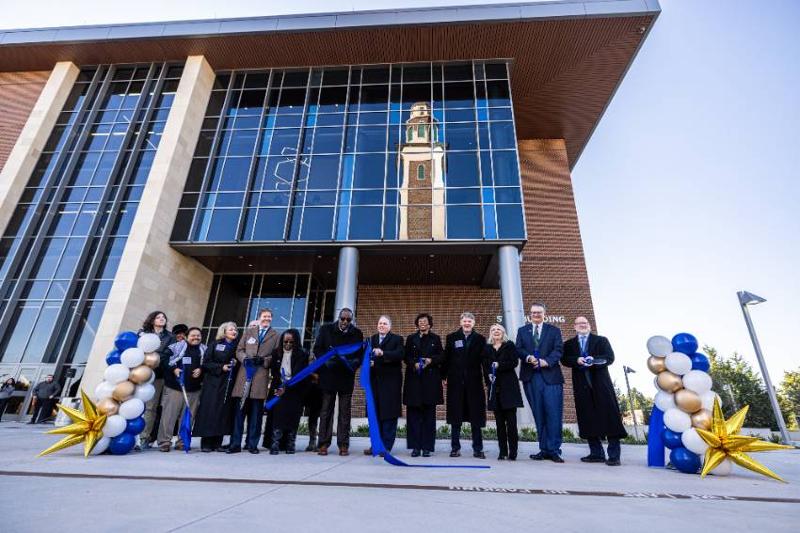 Dignitaries Gather at the Ribbon-Cutting Ceremony for the STEM Building in December 2025