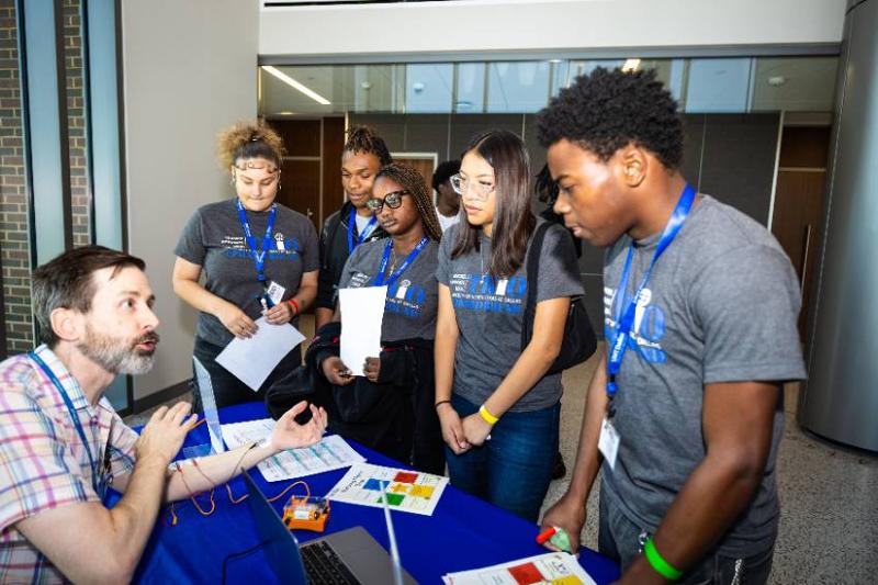 TRIO Students Learn About UNT Dallas Programs at the "Matching Majors" Session of the Symposium