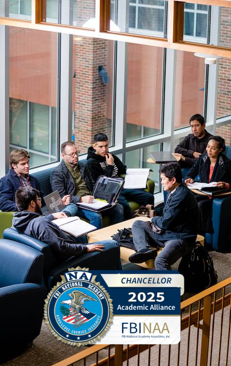 class meeting in atrium