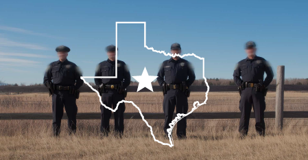 officers stand shoulder to shoulder